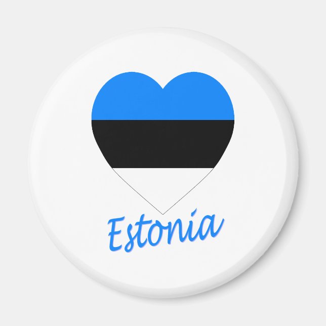 Imã Estônia Flag Heart (Frente)
