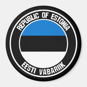 Imã Estônia Round Emblem