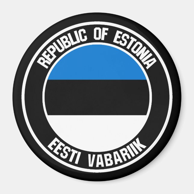 Imã Estônia Round Emblem (Frente)