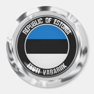 Imã Estônia Round Emblem