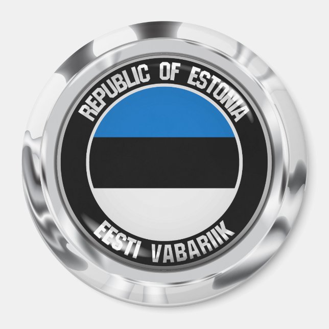 Imã Estônia Round Emblem (Frente)