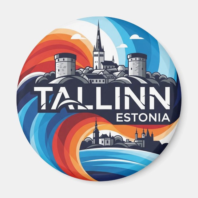 Imã Estônia Tallinn Viagem (Frente)