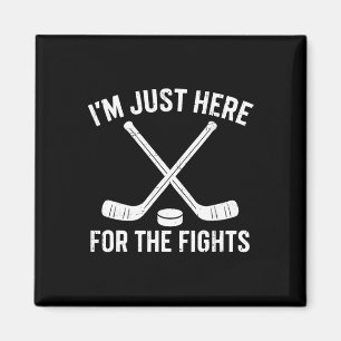 Imã Estou Aqui Apenas Para As Lutas Funny Ice Hockey H