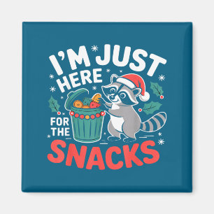 Imã Estou Aqui Apenas Para Os Lanches Natal Divertido