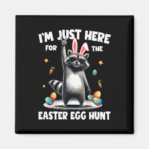 Imã Estou aqui para a Caçadora de Ovos de Páscoa Bunny