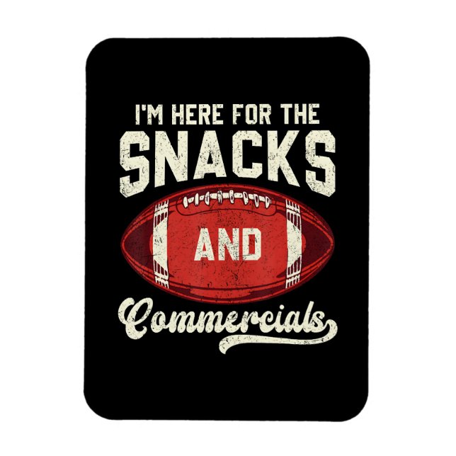 Ímã Estou Aqui Pelos Lanches E Comerciais de Futebol A (Vertical)