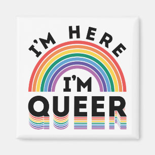 Imã Estou aqui, sou o Queer Orgulho gay Mês Rainbow