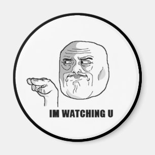 Imã Estou assistindo a cara de banda desenhada.