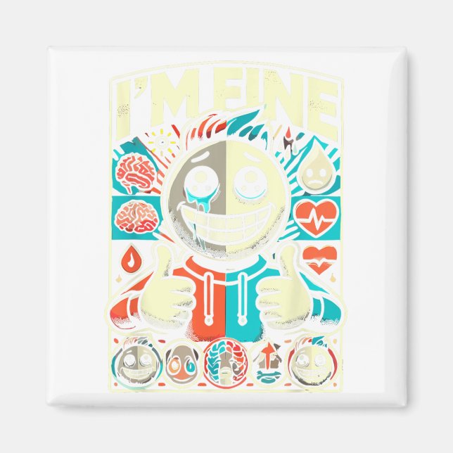 Imã Estou bem, Depressão, ansiedade, saúde mental Awa (Frente)