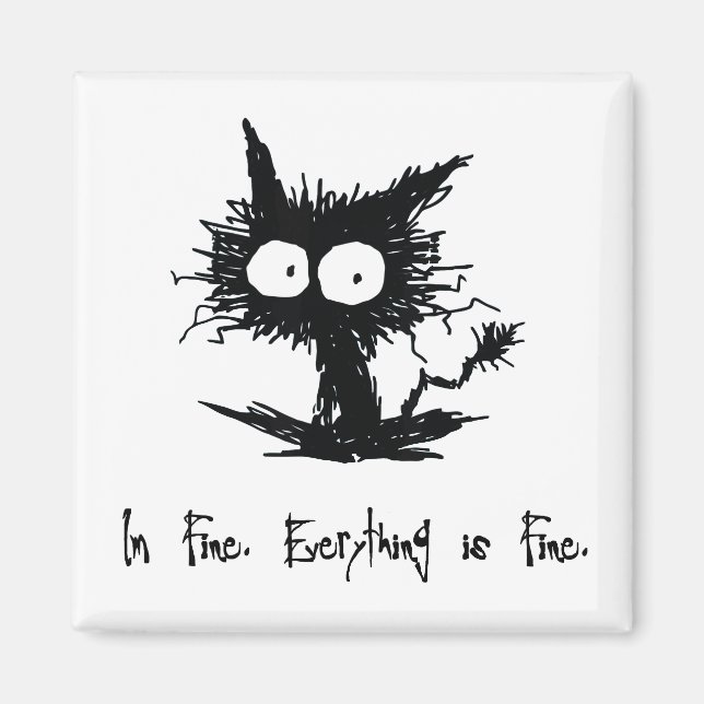 Imã "Estou bem, está tudo bem"    Magnet (Frente)