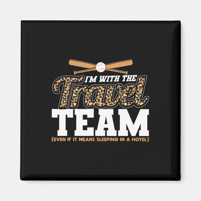Imã Estou Com A Equipe De Viagens Leopard Vender Mamãe (Frente)