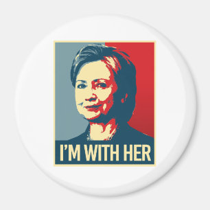 Imã estou com a Hillary poster -