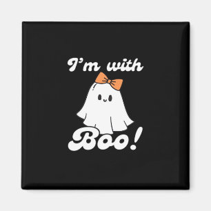 Imã Estou Com Boo Divertido Retro
