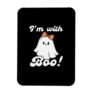 Ímã Estou Com Boo Estilo Retrô Divertido