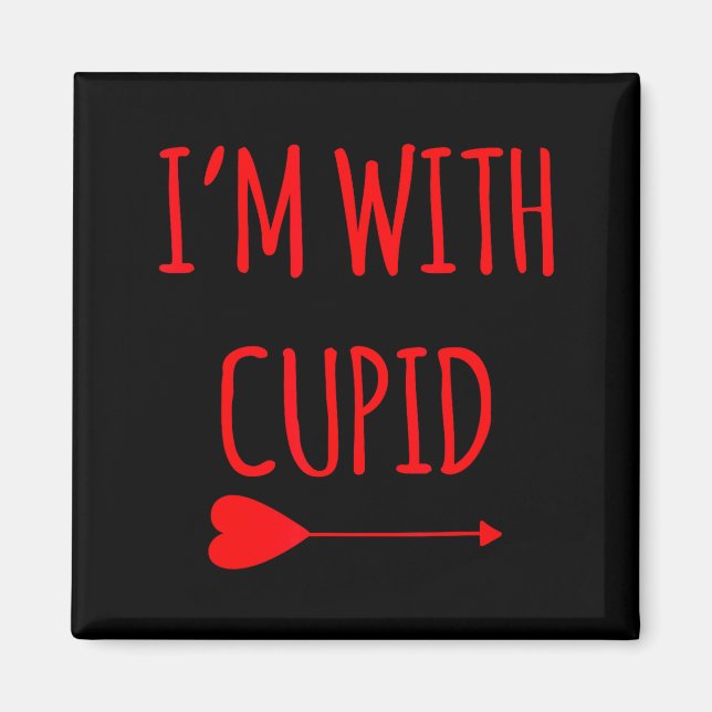 Imã Estou Com Cupido Presente Engraçado do Dia dos Nam (Frente)