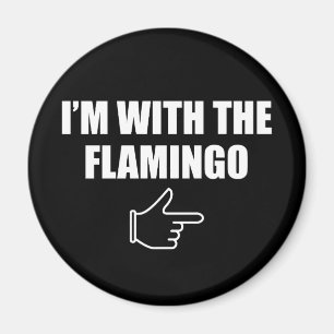 Imã Estou Com Fantasia de Halloween do Flamingo Combin