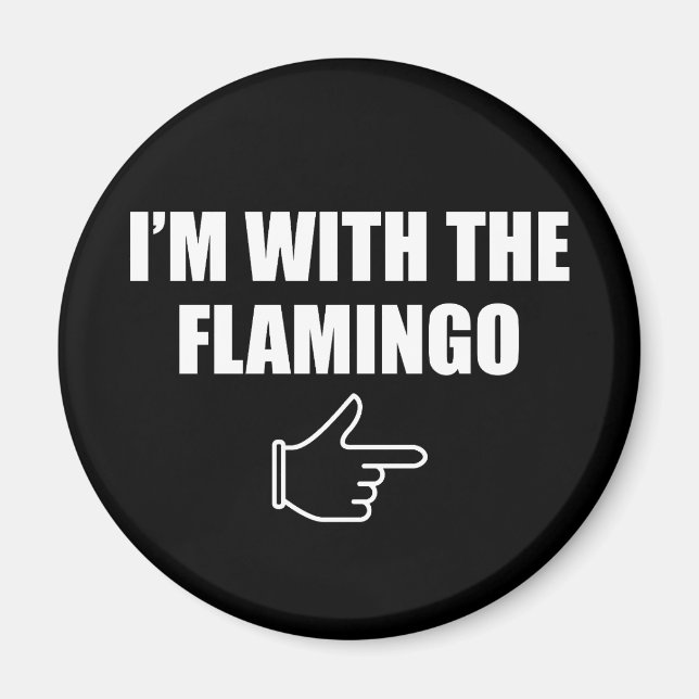 Imã Estou Com Fantasia de Halloween do Flamingo Combin (Frente)