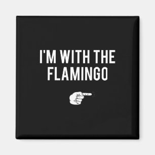 Imã Estou com Festa de Figurino de Flamingo Halloween