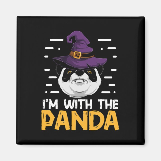 Imã Estou com o Casal Engraçado de Panda, combinando c (Frente)