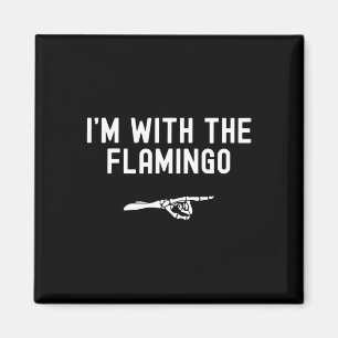 Imã Estou com o Dia de as Bruxas engraçado Flamingo Sk