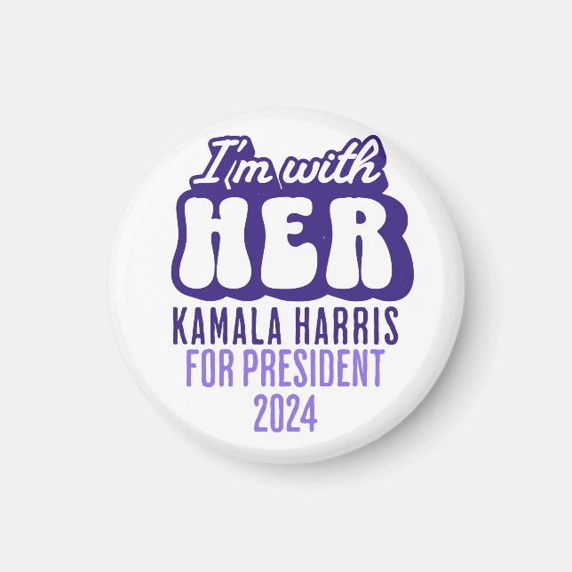 Imã Estou com o texto dela para Kamala Harris para o P (Frente)