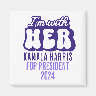Imã Estou com o texto dela para Kamala Harris para o P