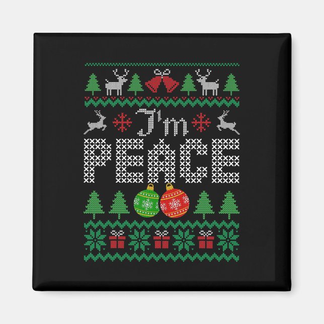 Imã Estou em paz. Vim em Casal de Natal feio (Frente)