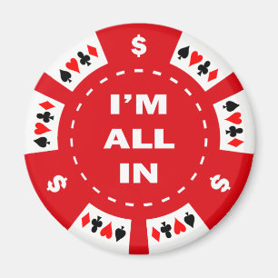 Imã Estou em Red Poker Chip