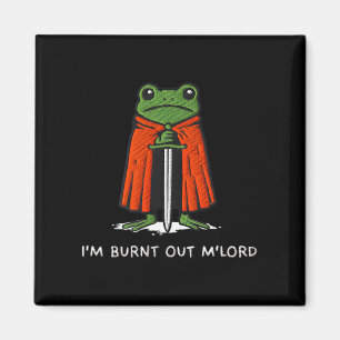 Imã Estou Esgotado Mlord Funny Knight Frog Meme Menino