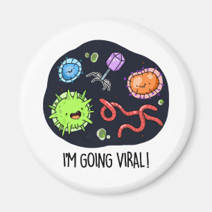 Imã Estou indo ao Viral Funny Virus Pun