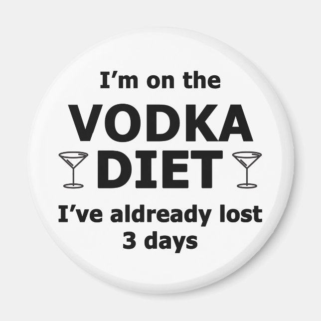 Imã Estou na Dieta Vodka (Frente)