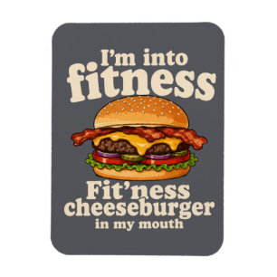 Ímã Estou na Moda Fitness Hambúrguer com Queijo na Min