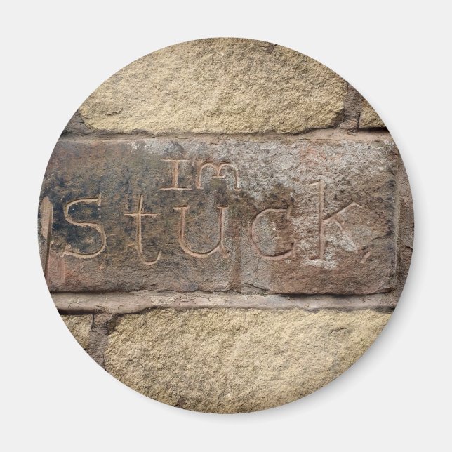 Imã "Estou preso", outro tijolo na parede (Frente)