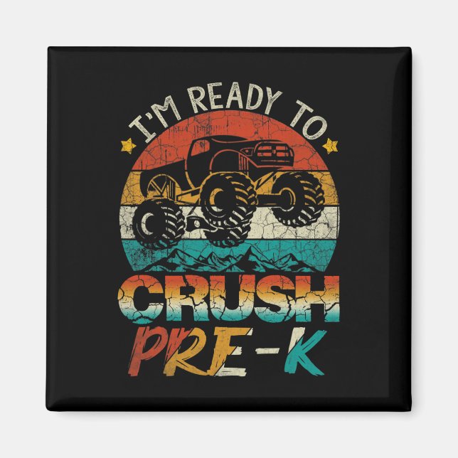 Imã Estou pronto para esmagar o Monstro do Caminhão Pr (Frente)