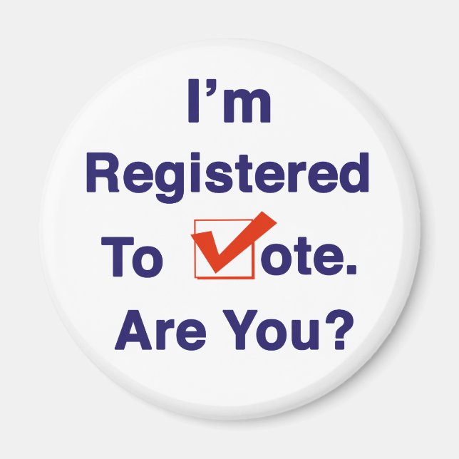 Imã Estou Registrado para Votar 2026 (Frente)