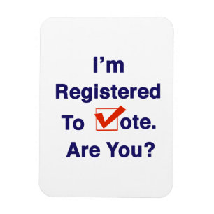 Ímã Estou Registrado para Votar 2026