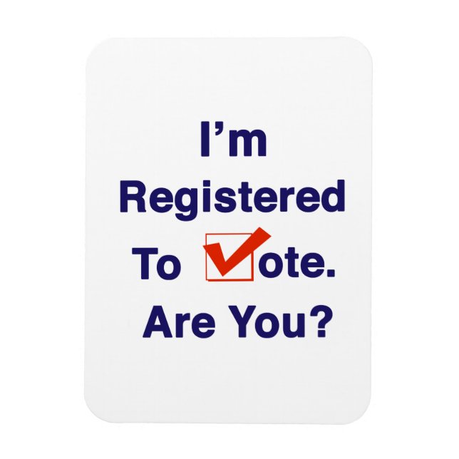 Ímã Estou Registrado para Votar 2026 (Vertical)