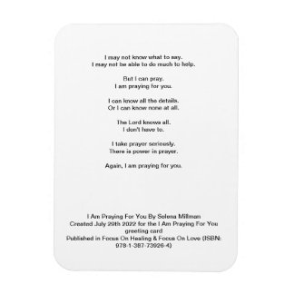 Ímã "Estou Rezando Por Você" Poema