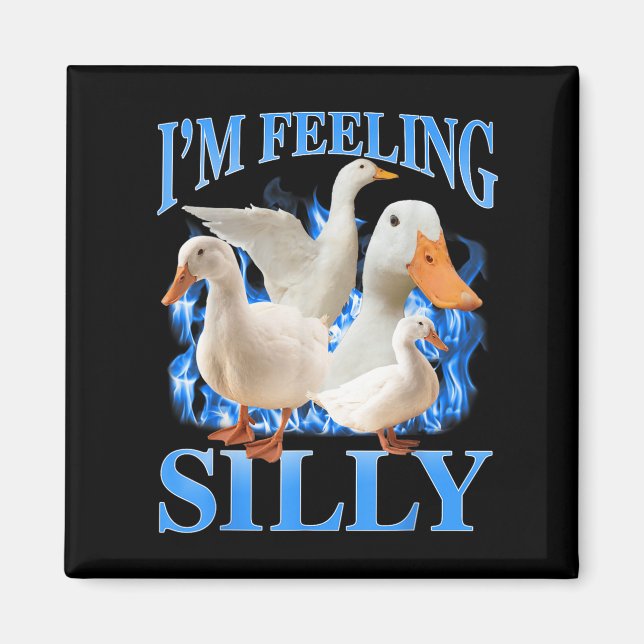 Imã Estou Sentindo Bobo Engraçado Ganso Memória Bootle (Frente)