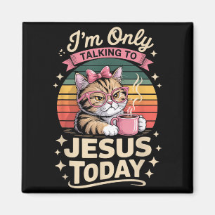 Imã Estou Só Falando Com Jesus Hoje Gato Engraçado Cri