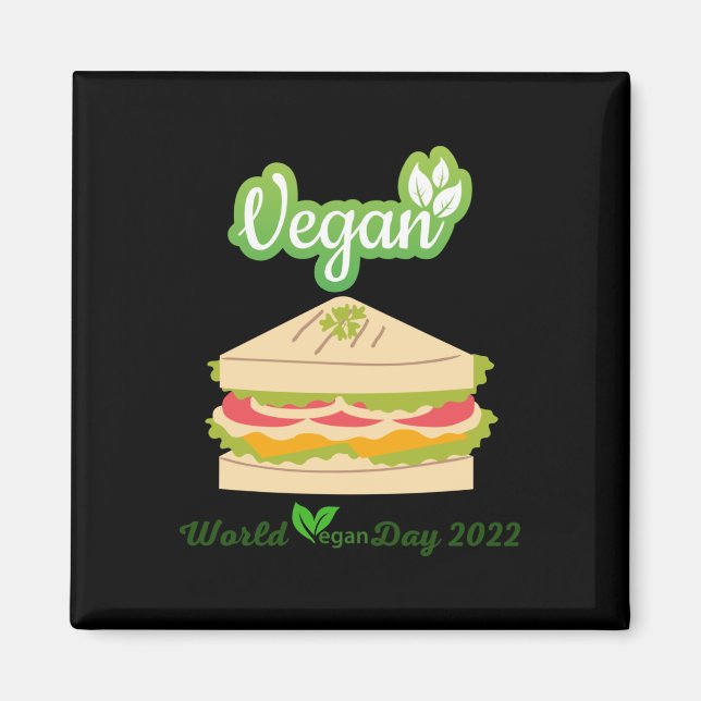 Imã Estou tão fresco Vegan Day 2022 Sticker1 (Frente)