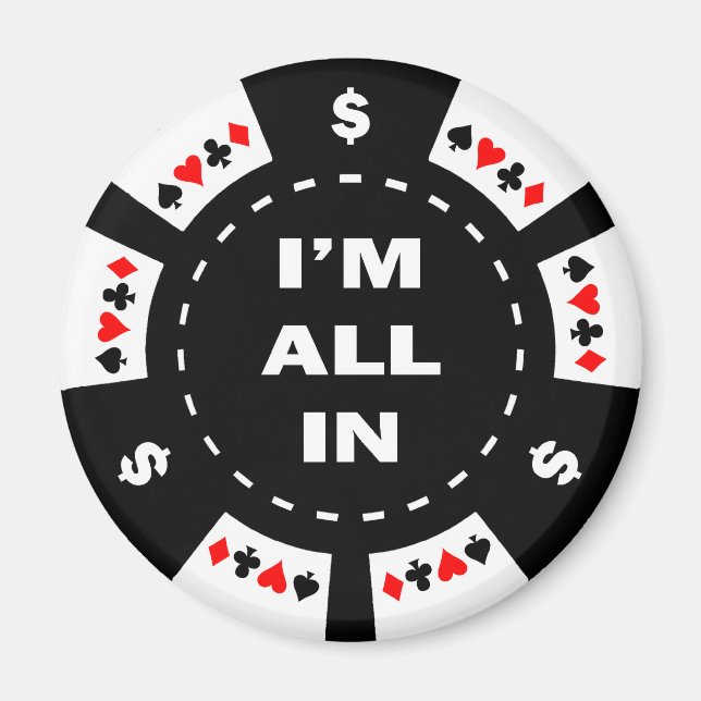 Imã Estou todo no Poker Chip (Frente)