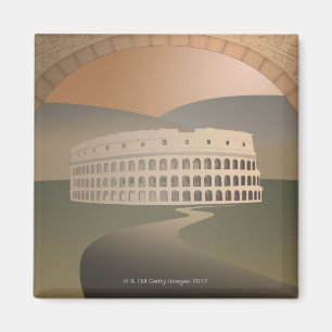 Imã Estrada ao Colosseum, Roma, Italia