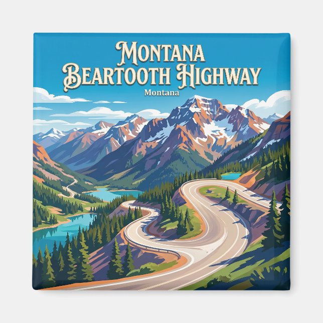 Imã Estrada Beartooth Montana (Frente)