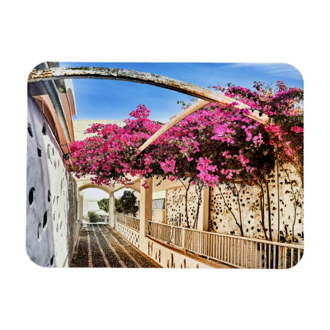 Ímã Estrada Cênica em Santorini, Grécia (Horizontal)