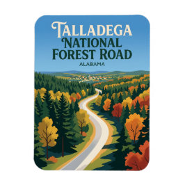 Ímã Estrada da Floresta Nacional de Talladega Alabama
