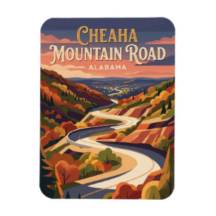 Ímã Estrada da Montanha Cheaha Alabama