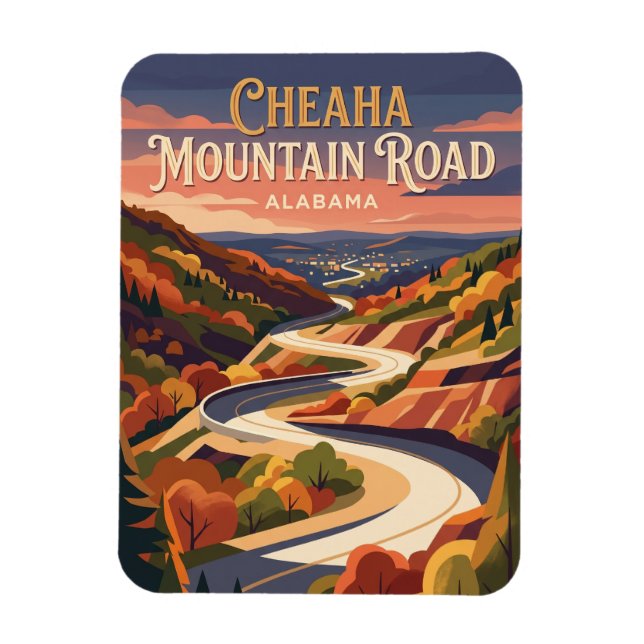 Ímã Estrada da Montanha Cheaha Alabama (Vertical)