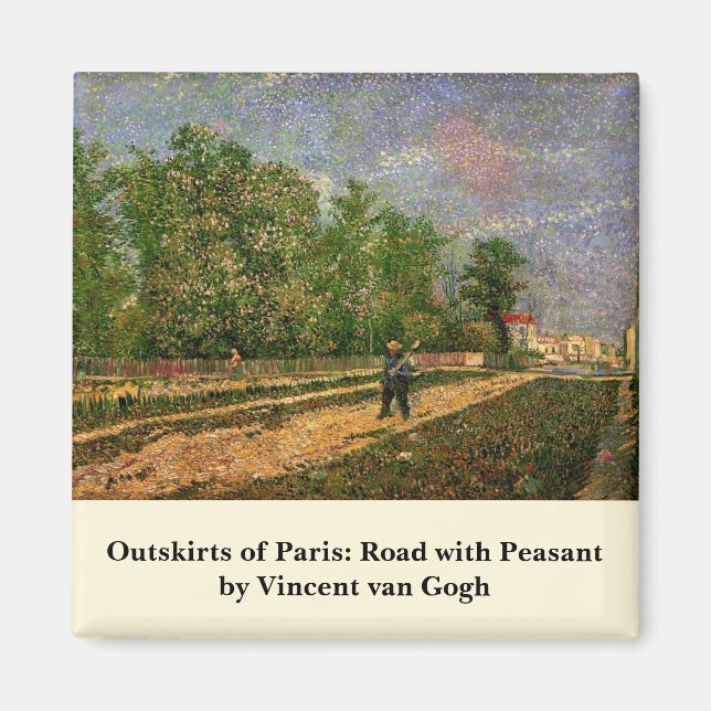 Imã Estrada de Paris com Camponês por Vincent van Gogh (Frente)