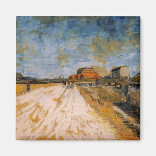 Imã Estrada de Van Gogh Correndo ao Lado das Muralhas